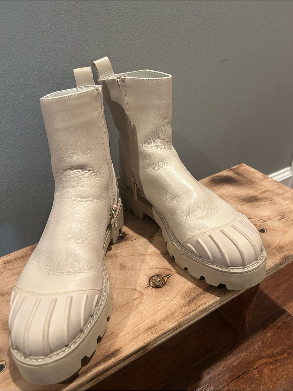 Franco Sarto x Anthropologie Brandie Lug Sole Leather Boots